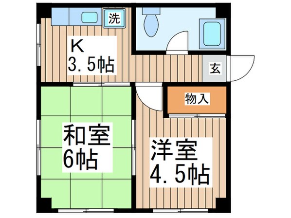 内田マンションの物件間取画像